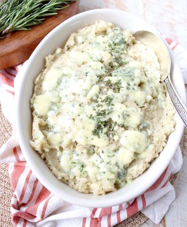 Rosemary Blue Cheese Mashed Potatoes